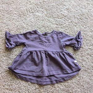 Ruffle Butts Shadow Bella Top in Purple, Size 12-18 Months